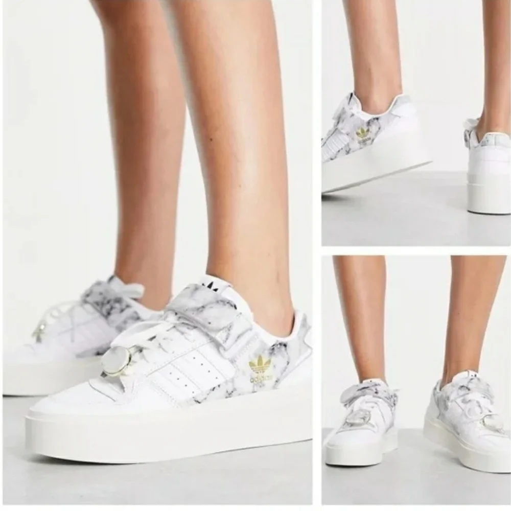 adidas Women's White Marble Platform Sneakers